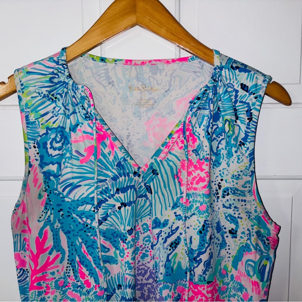 Lilly Pulitzer Blue and Pink Sleeveless Dress